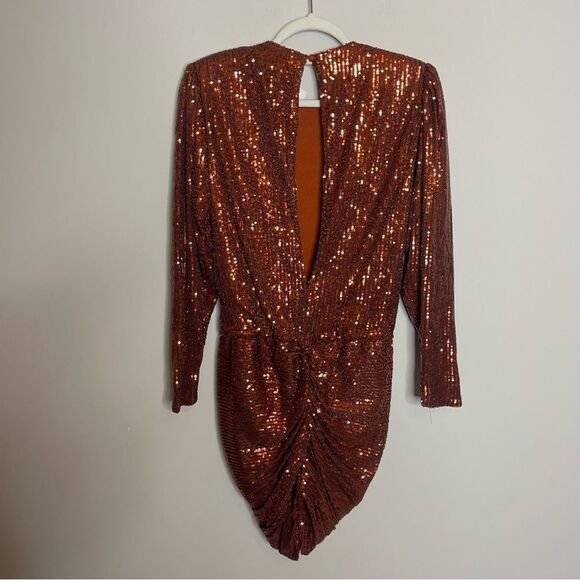 $658 Retrofete Flynn ruched sequined tulle mini dress NWT Small - Picture 10 of 10